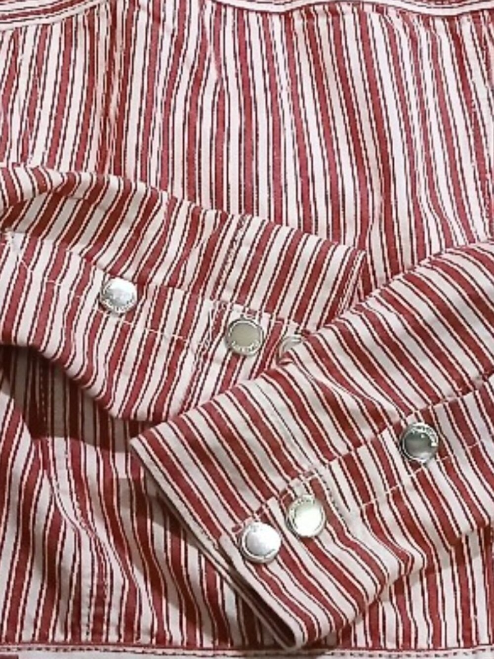 BLANKNYC Red & White Stripe Cotton Crop Jacket - EUC - Picture 12 of 16